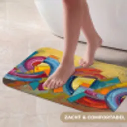 Abstract - Cirkels - Schilderij - Kleurrijk - Dynamisch Badmat klein -USP_ZachtNL