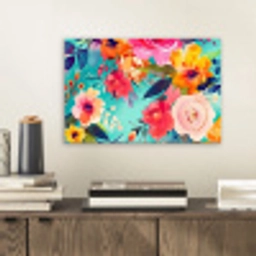 Bloemen - Olieverf - Kleurrijk - Natuur aluminium wit klein -sfeer1