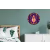 Kever - Felgekleurd - Bloemen - Bladeren Wandcirkel aluminium klein -slaapkamer