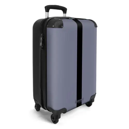 Minimal - Grijsblauw met zwarte streep NBS - Handbagage koffer - Unisex middel -productfoto_3d