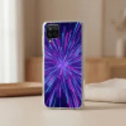 Dynamisch - Ruimte - Kleurrijk Telefoonhoesje Samsung Galaxy A12 klein -sfeer2