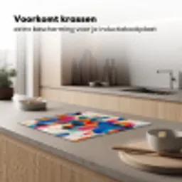 Kunst - Geometrisch - Abstract - Kleurrijk Inductie beschermer vinyl 3mm middel -sfeer1