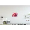 Dahlia - Bloem - Close up - Roze textielposter latten blank klein -kinderkamer