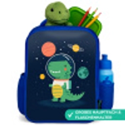 Dino - Ruimtepak - Planeten Kinderrugzak - Blauw middel -inhoud_DE