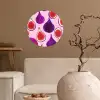 Vijgen - Roze - Paars Wandcirkel behangsticker klein -sfeer1
