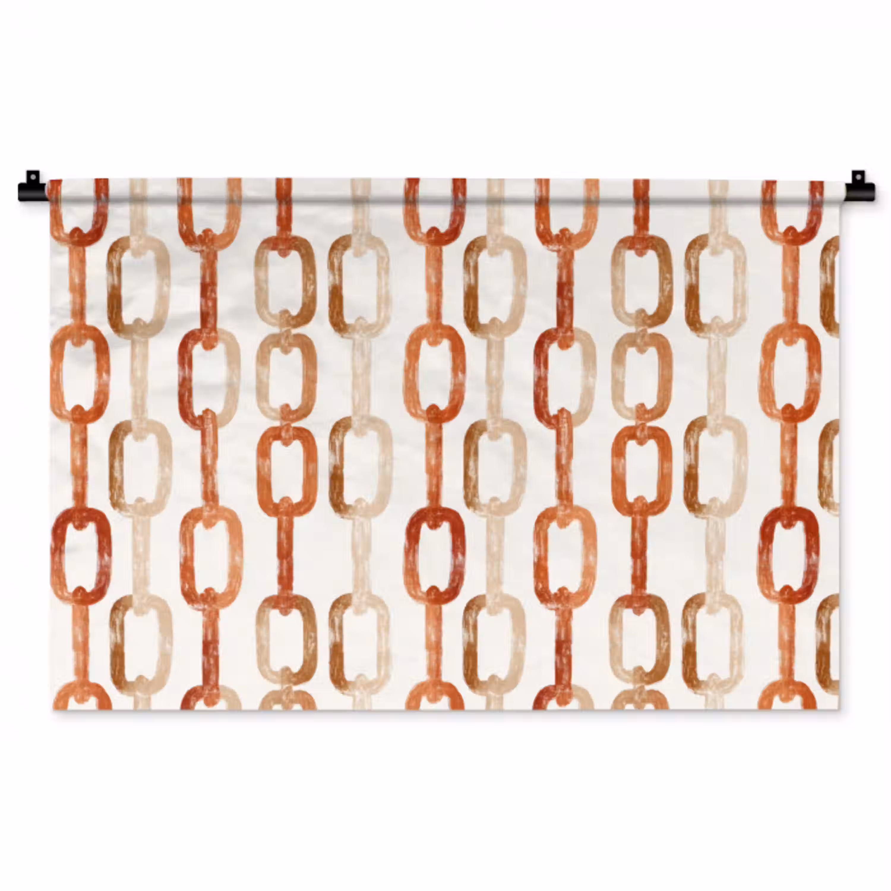 Schakels - Patroon - Aquarel - Terracotta Wandkleed katoen middel 269 -zz3d