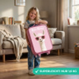 Lama - Wit - Zonnebril - Wimpers Kinderkoffer - Roze klein -sfeer2_DE