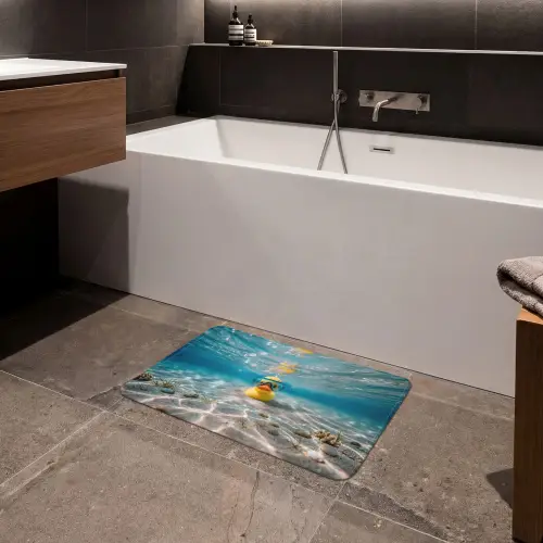 Duikbril - Eend - Water Badmat klein -sfeer3