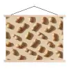 Pinda's - Patroon - Beige textielposter latten blank klein -3d