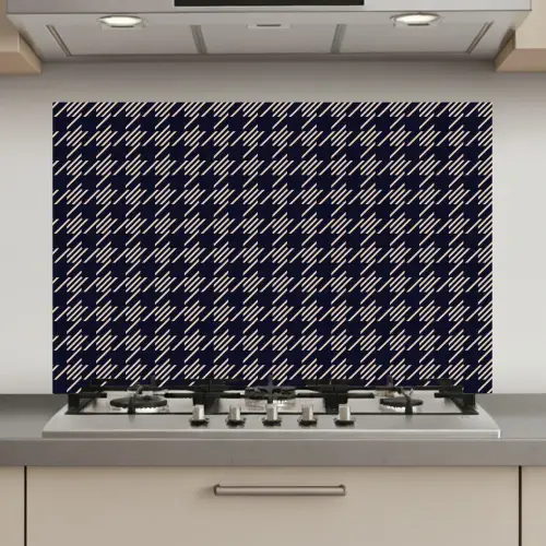 Plaid - Patroon - Ruit - Blauw keuken achterwand spatscherm klein 900 -3d_website