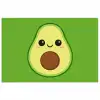 Avocado - Groen - Speels poster papier klein -3d
