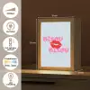 Lippen - Bisou - Blauw Light Box met kabel (Tafellamp) klein -USP_NL
