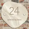 Beige - Marmer - Klassiek Naambord Organisch middel -sfeer10