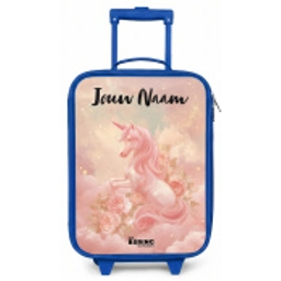 Eenhoorn - Wolken - Roze Kinderkoffer - Blauw klein -zz3dotto