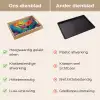 Haai - Koraalrif - Abstract - Kleurrijk Dienblad Rechthoek middel -USP_VergelijkingNL