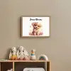 Hond - Bloemen - Roze - Meisjes - Kind Light Box met batterij (Wandlamp kind) middel -sfeer2_kind
