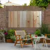 Hout - Planken - Licht Tuinposter op houten frame 2 cm dik xxl -sfeer3