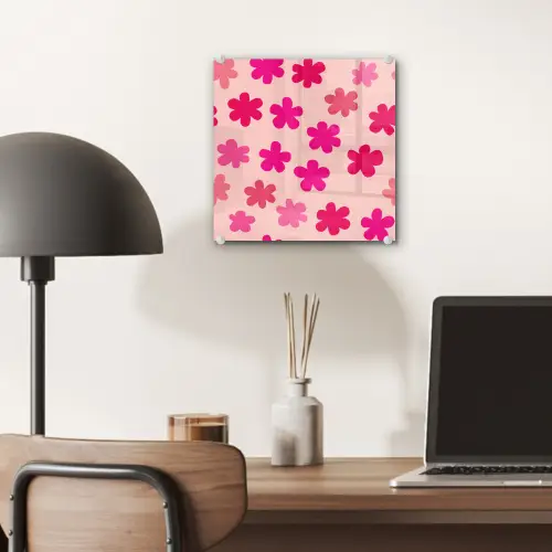 Bloemen - Patroon - Roze plexiglas 5mm klein -sfeer6