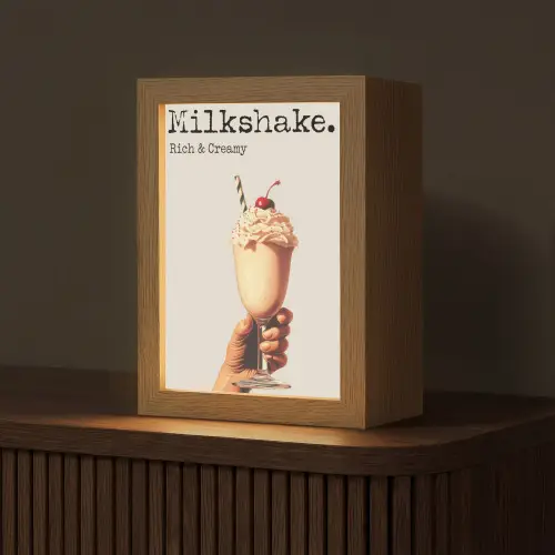 Milkshake - Kers - Rietje Light Box met kabel (Tafellamp) klein -z3d_website