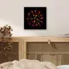Bloemen - Oranje - Roze - Zwart aluminium wit klein -sfeer3