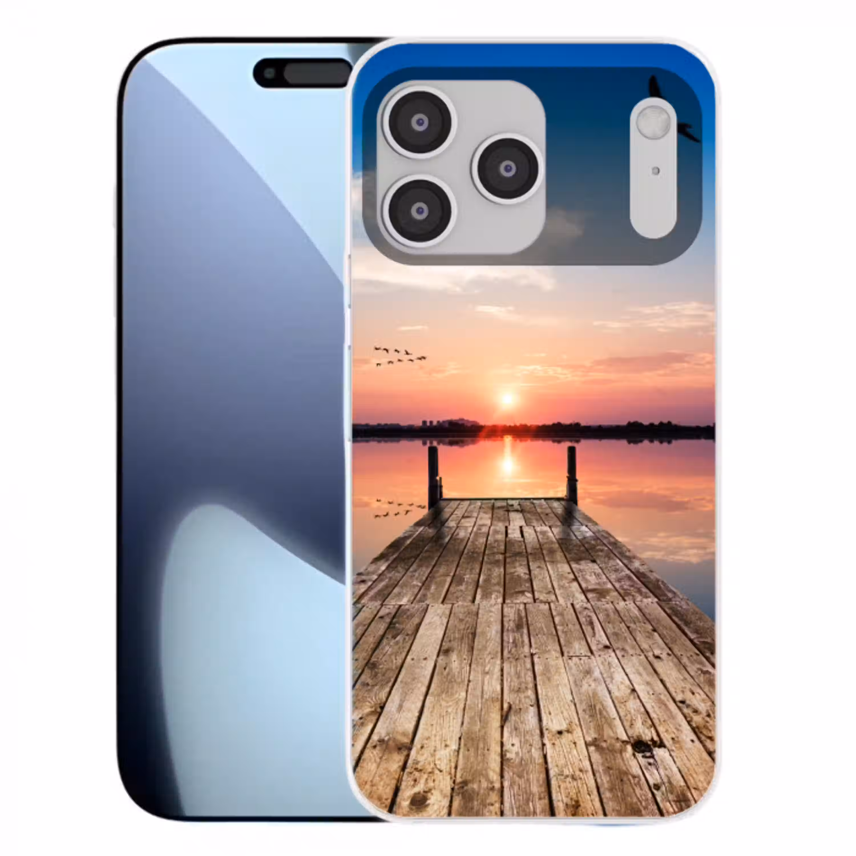 Steiger - Water - Zonsondergang - Roze - Horizon Telefoonhoesje iPhone 17 Pro Max klein -3d