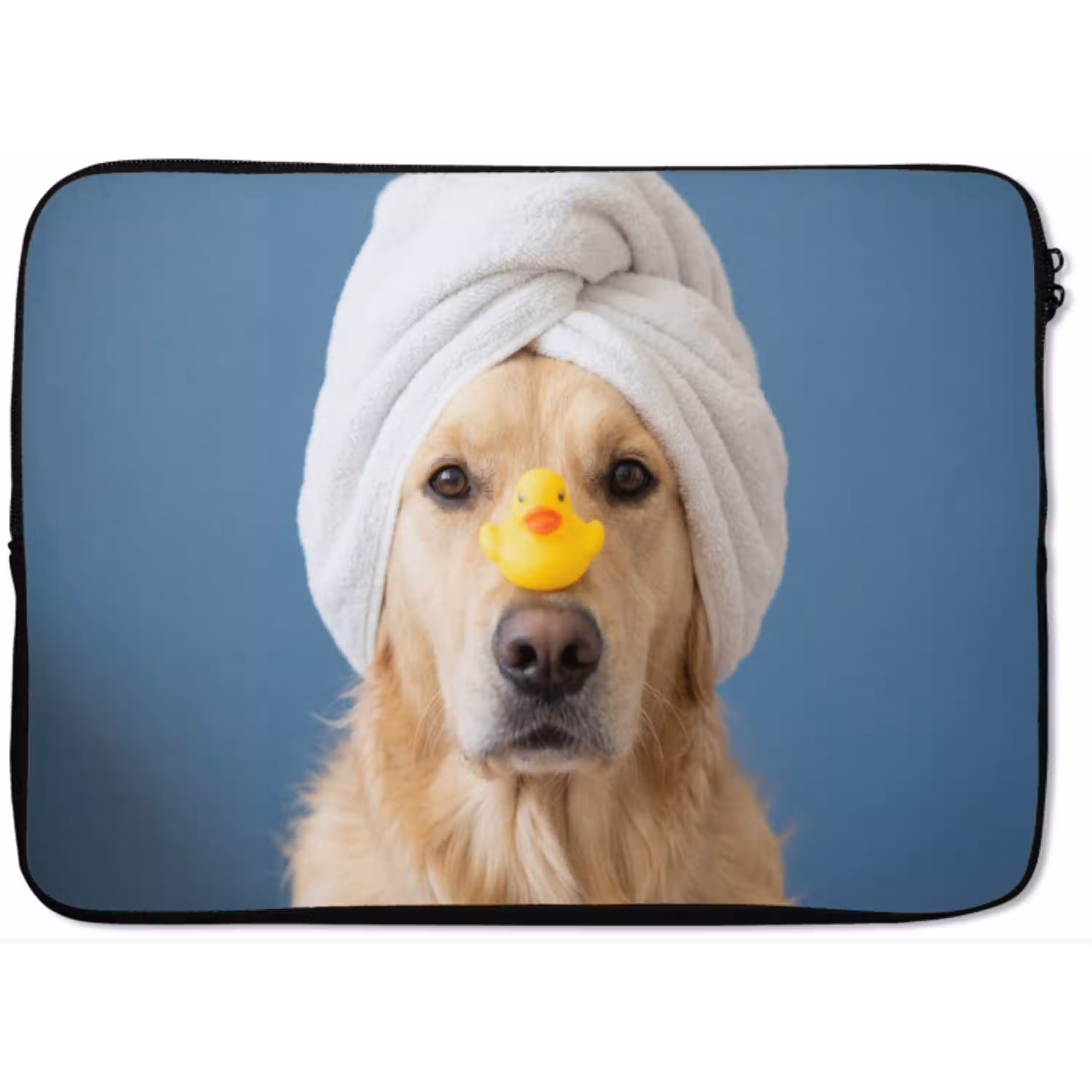 Hond - Badeend - Geel laptophoes neopreen klein -zkaufland3dotto