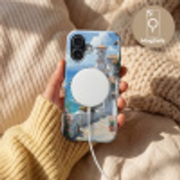 Huizen - Zee - Bomen - Bloemen Toughcase MagSafe Apple iPhone 17 klein -USP_MagsafeV
