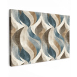 Abstract - Golven - Kleurrijk canvas 2cm klein 34 -z3d