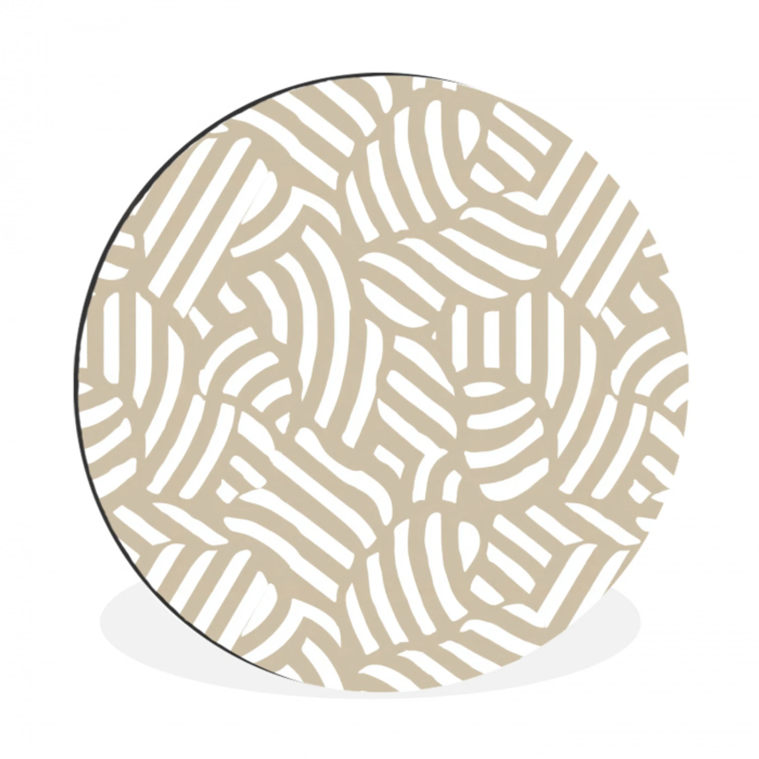 Abstract - Modern - Beige Wandcirkel aluminium klein 190 -3d