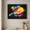 Graffiti - Sport - Tafeltennis - Verf Textielframe zwart klein -sfeer2