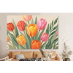 Tulpen - Abstract - Kleurrijk forex 5mm xxl -bovenbank