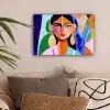Portret - Vrouw - Modern canvas 2cm klein -sfeer1