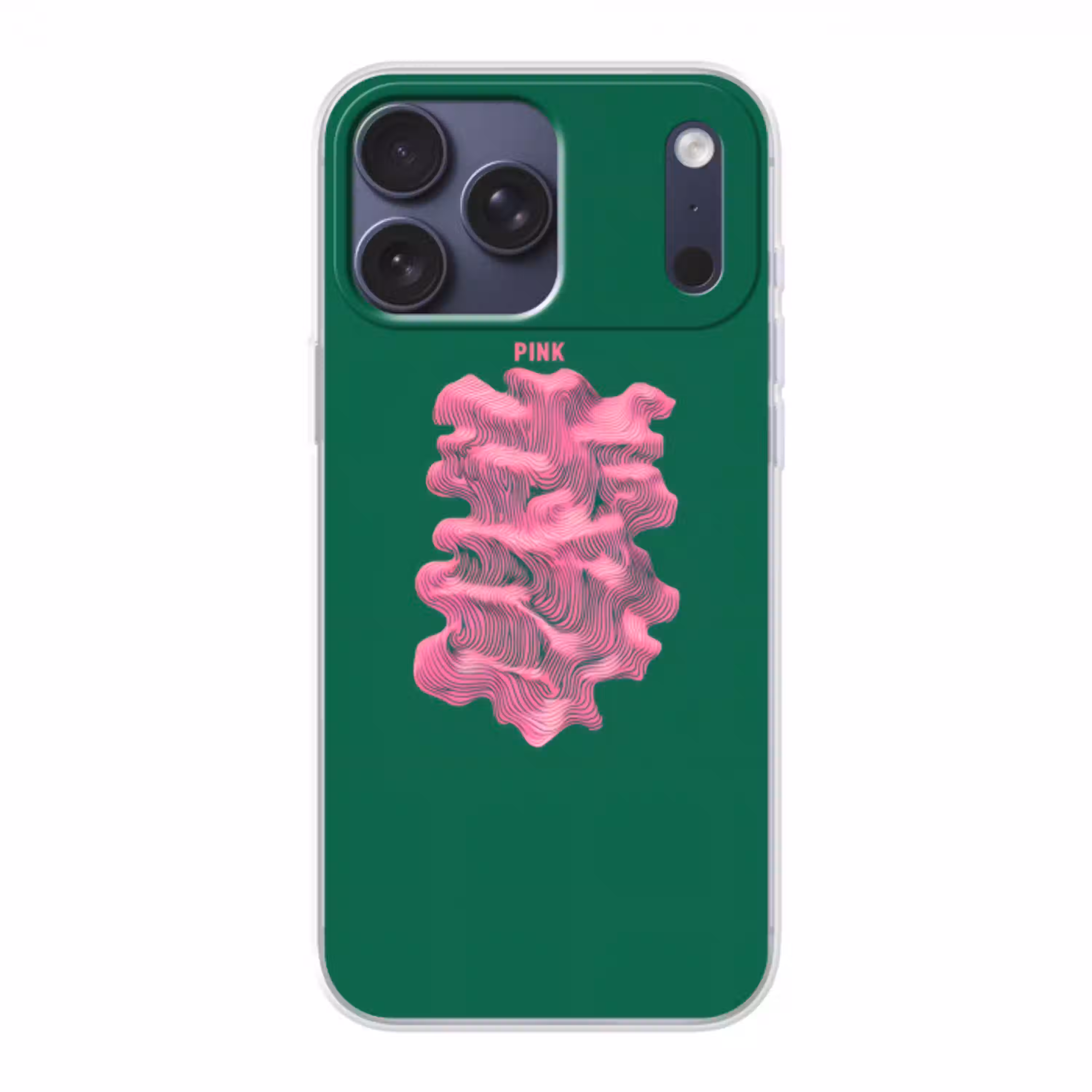 Abstract - Pink - Lijnen - Groen Telefoonhoesje iPhone 17 Pro Max klein -3d