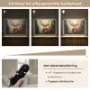 Hert - Geverfd - Gewei - Bruin Light Box met batterij (Wandlamp) middel -USP_dimbaarNL