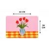 Tulpen - Roze - Vaas Placemat vinyl groot -specs