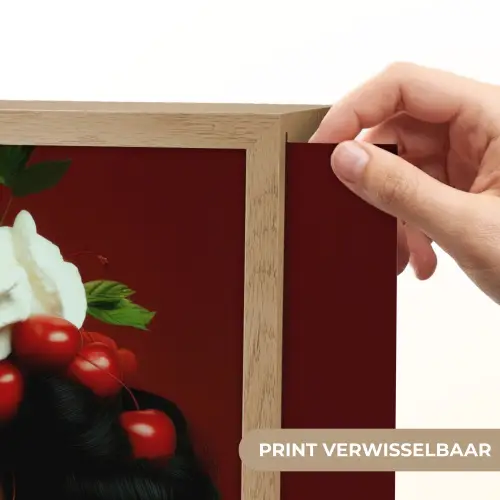 Vrouw - Kersen - Slagroom Light Box met batterij (Wandlamp) middel -USP_websiteprintNL