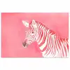 Zebra - Pink - Verf poster papier klein -3d