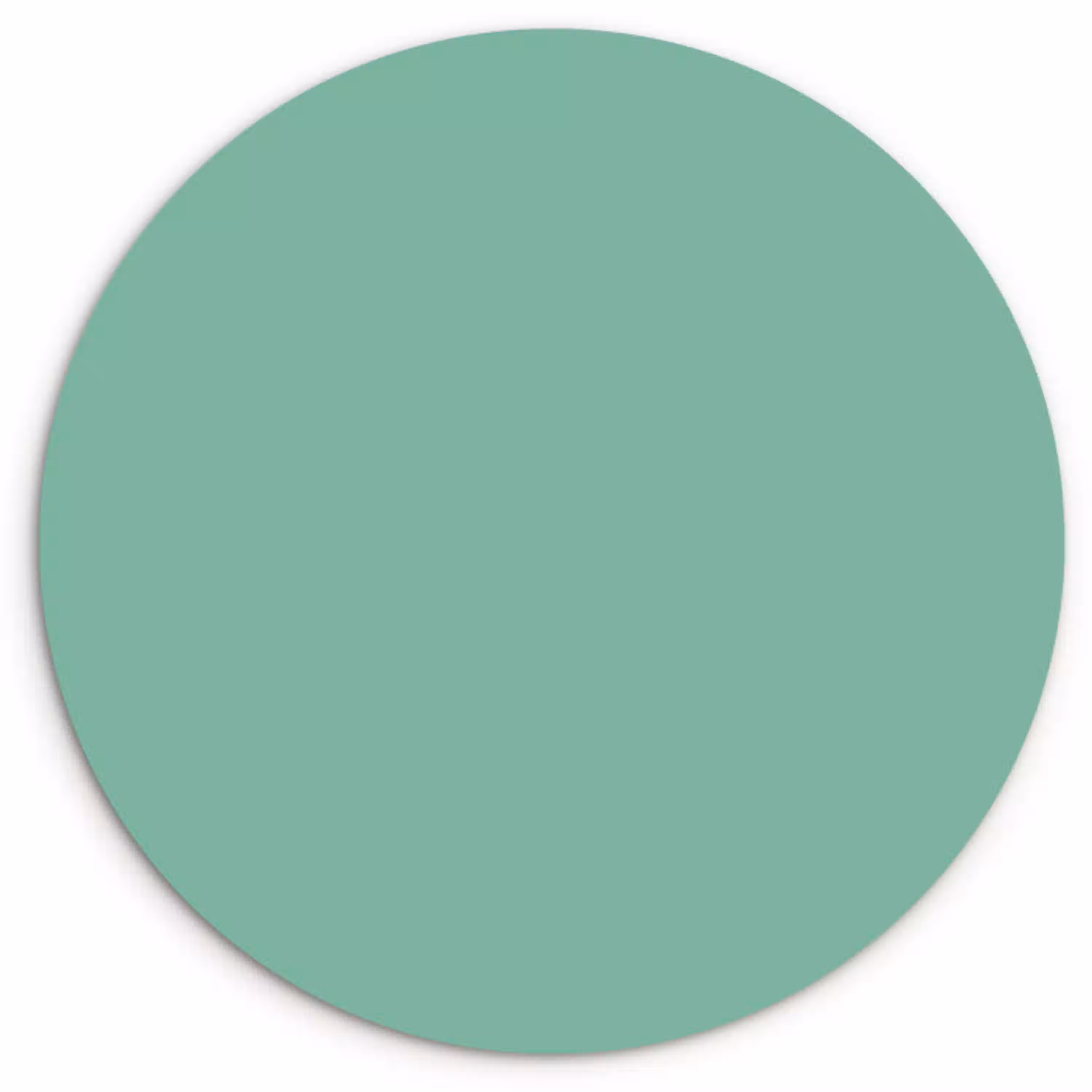 Ocean - Jade - Groen Wandcirkel kunststof plaat 5mm dik klein 188 -3d