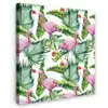 Bladeren - Flamingo - Bloemen - Jungle Tuinposter op houten frame 2 cm dik klein -3d