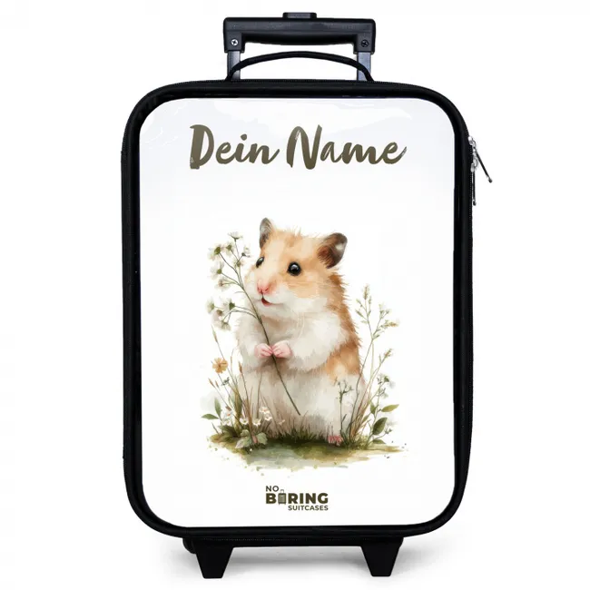 Kinderkoffer mit Name - Tier - Natur - Hamster
