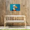 Toekan - Papegaai - Vogel - Koksmuts Tuinposter op houten frame 2 cm dik klein -sfeer4