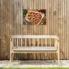 Pizza - Hart - Pepperoni - Tomaat Tuinposter op houten frame 2 cm dik klein -sfeer4