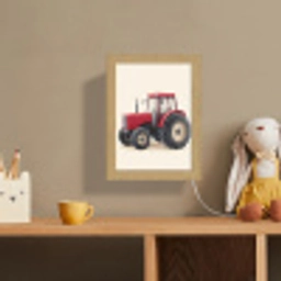 Trekker - Minimalistisch - Illustratie - Rood Light Box met kabel (Wandlamp kind) klein -sfeer2_kind