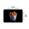 Kip - Bucket - Delfts blauw - Lekker Placemat vinyl groot -specs