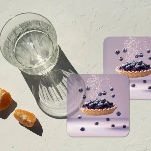 Eten - Taart - Bessen - Blauw onderzetter kurk middel -sfeer4