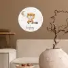 Quotes - Be happy - Kinderen - Maan - Bever - Waterverf Wandcirkel behangsticker klein -sfeer1