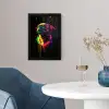 Puck - Hond - Verf - Kleuren fotolijst zwart zonder passe partout klein -sfeer4
