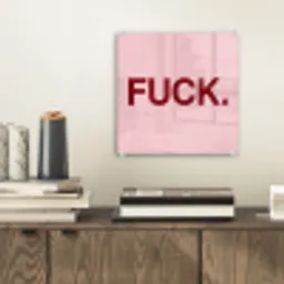 Statement - Krachtig - Roze plexiglas 5mm klein -sfeer1