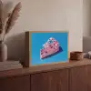 Taart - Edelstenen - Glitters - Roze Light Box met batterij (Wandlamp) middel -sfeer2