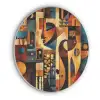 Figuren - Abstract - Symbolen Akoestische PET Vilt - Rond klein -3d